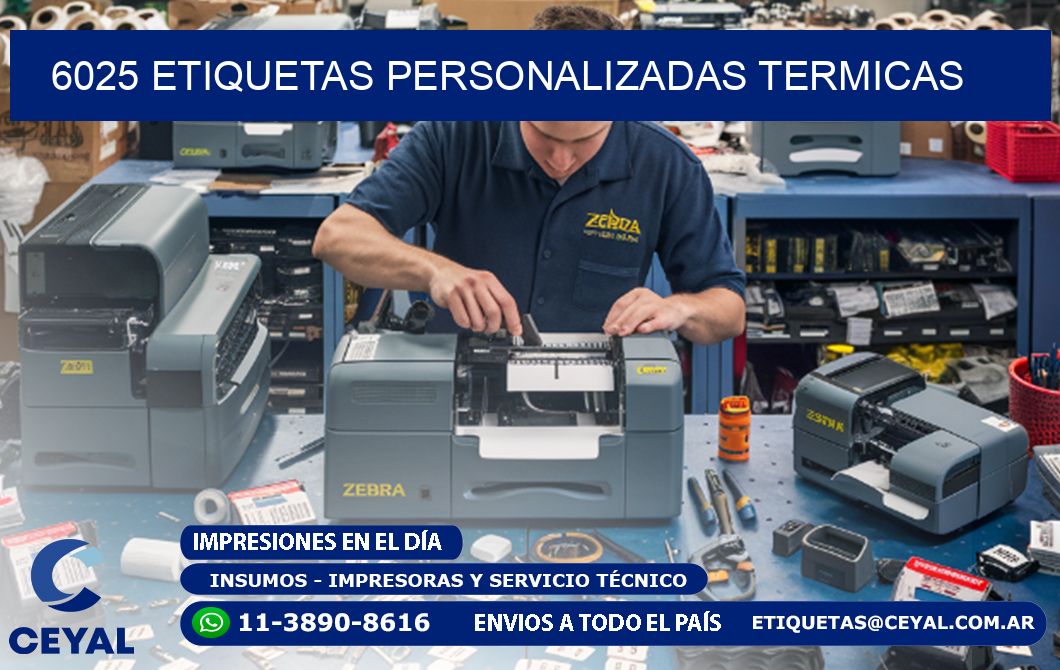 6025 Etiquetas personalizadas termicas