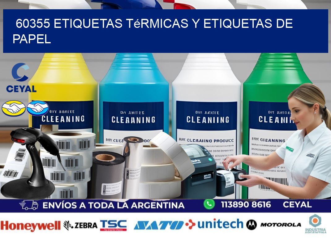 60355 etiquetas térmicas y etiquetas de papel