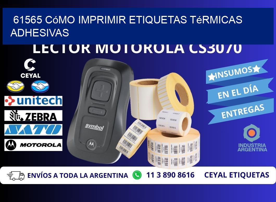 61565 cómo imprimir etiquetas térmicas adhesivas