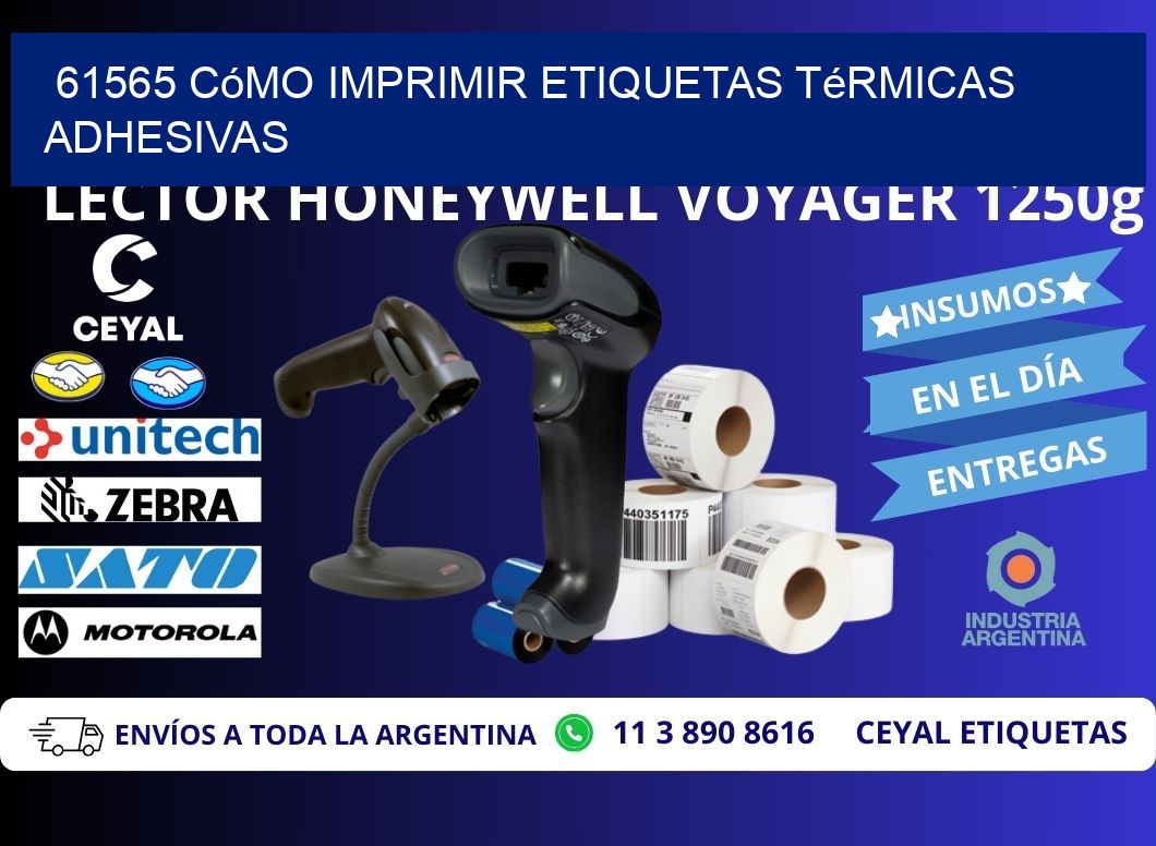61565 cómo imprimir etiquetas térmicas adhesivas