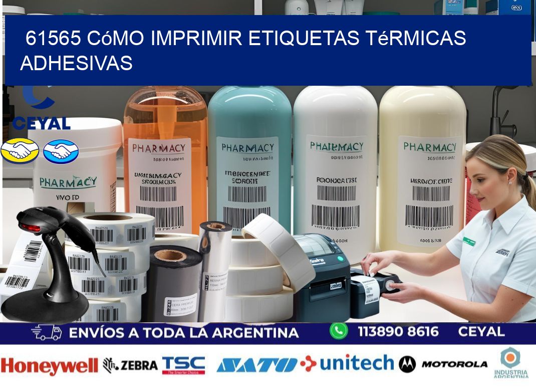 61565 cómo imprimir etiquetas térmicas adhesivas