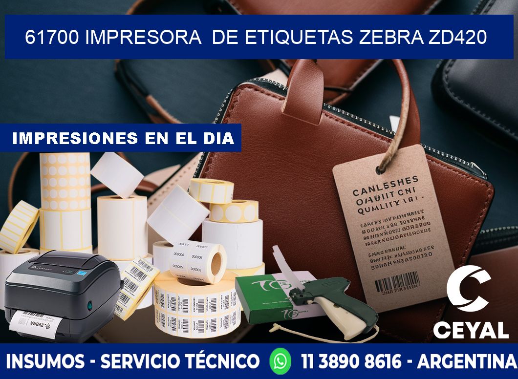 61700 impresora  de etiquetas Zebra ZD420