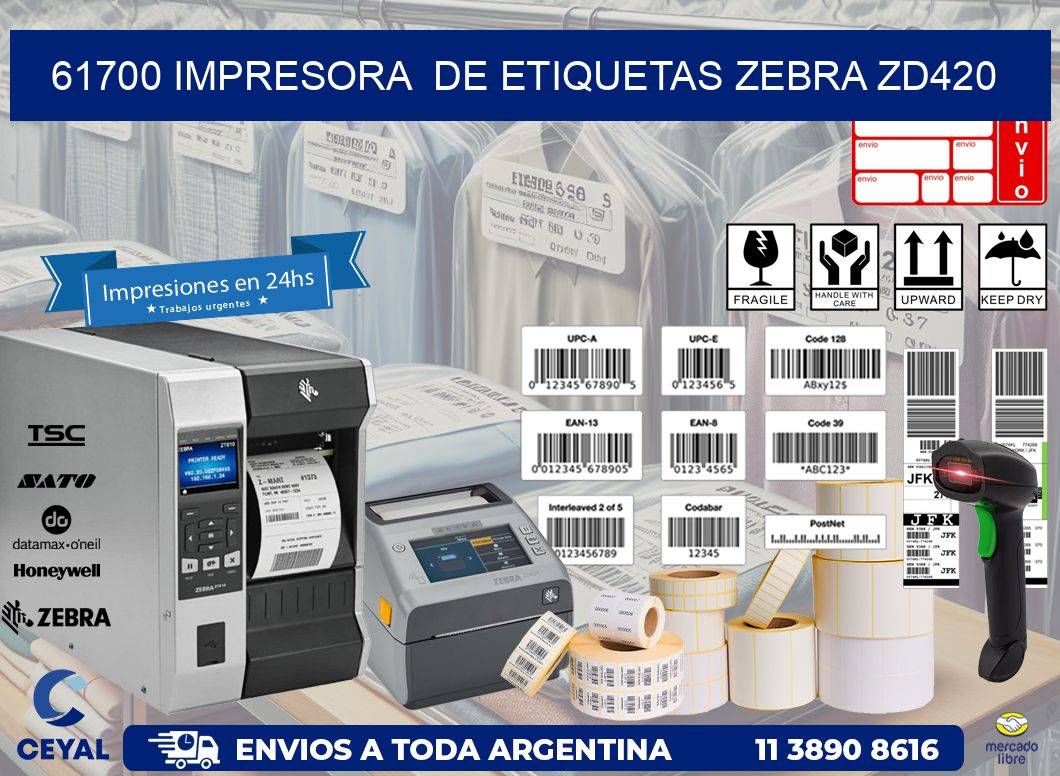 61700 impresora  de etiquetas Zebra ZD420