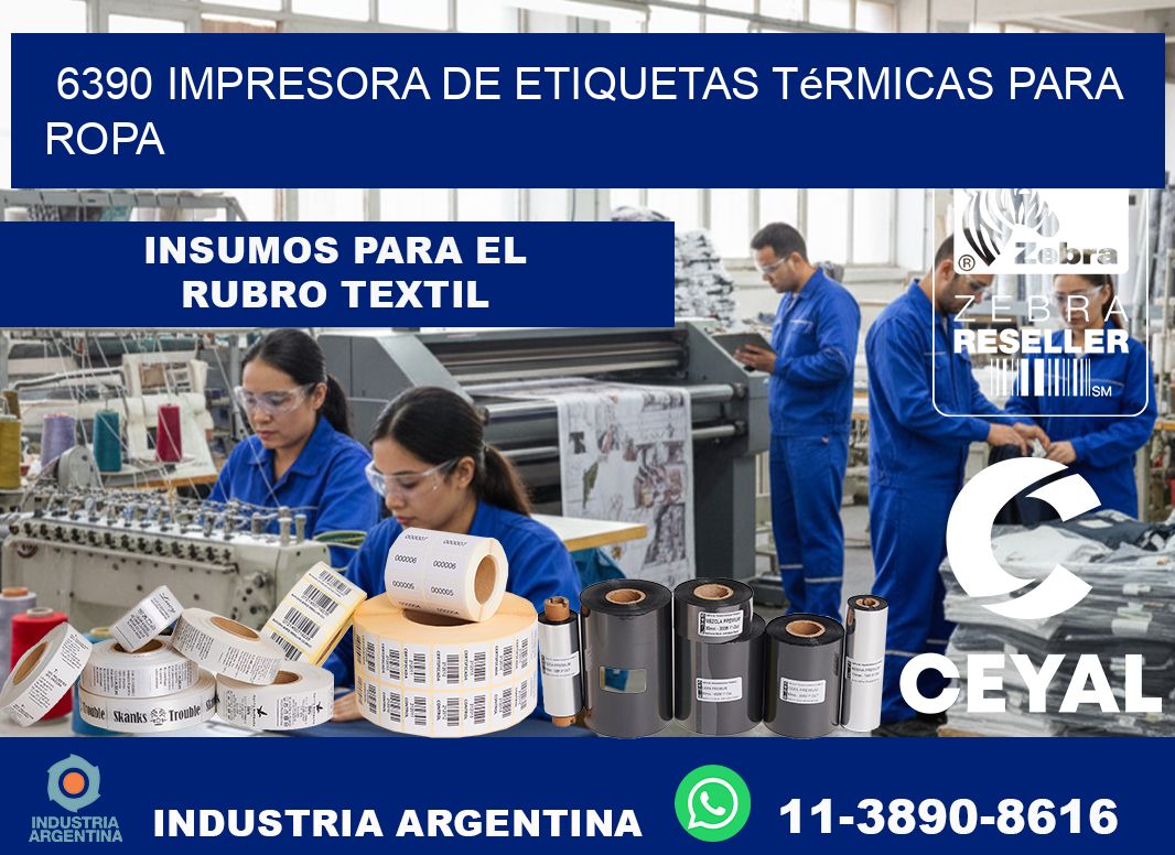 6390 impresora de etiquetas térmicas para ropa
