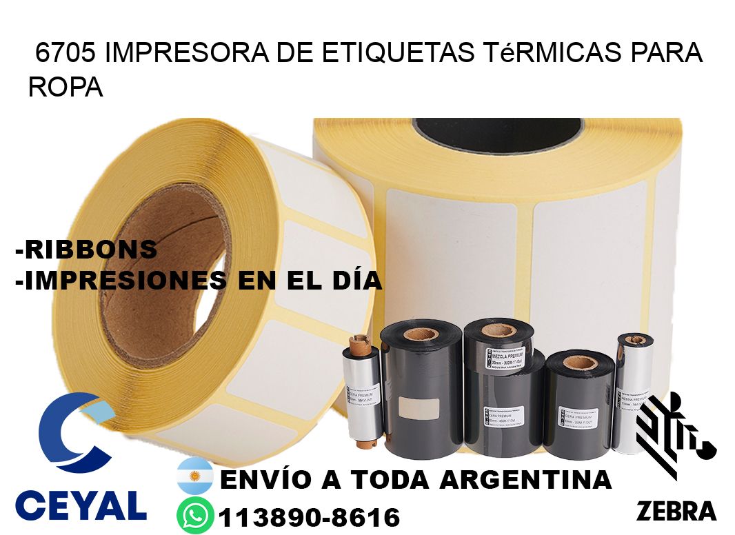 6705 impresora de etiquetas térmicas para ropa