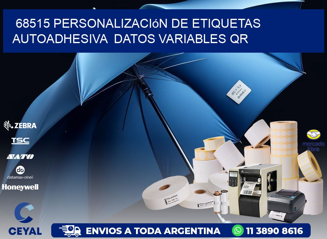 68515 Personalización de etiquetas autoadhesiva datos variables QR