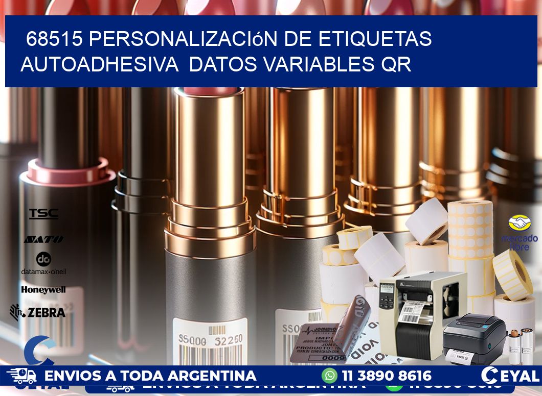68515 Personalización de etiquetas autoadhesiva  datos variables QR