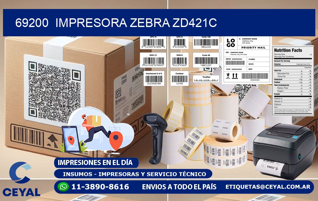 69200  Impresora Zebra zd421c