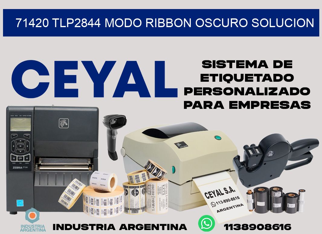 71420 tlp2844 modo ribbon oscuro solucion