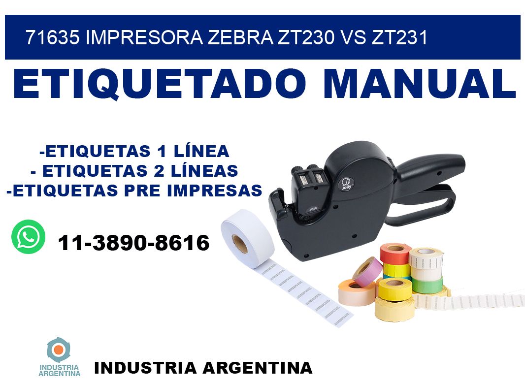 71635 impresora zebra zt230 vs zt231