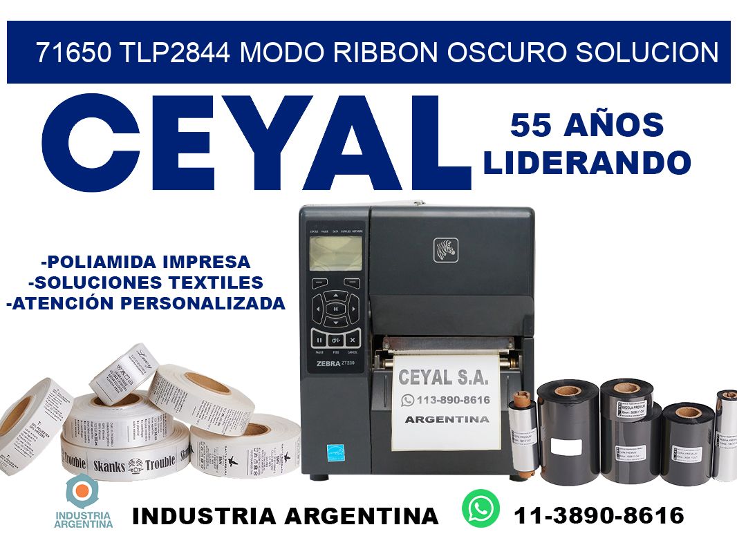 71650 tlp2844 modo ribbon oscuro solucion