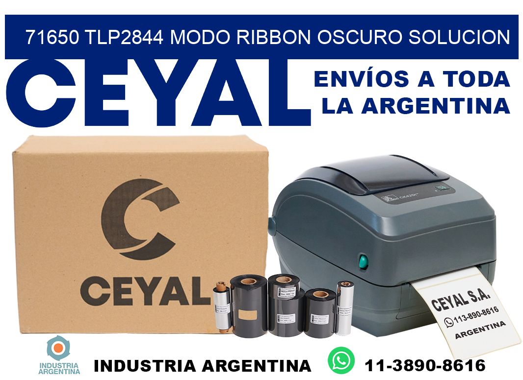 71650 tlp2844 modo ribbon oscuro solucion