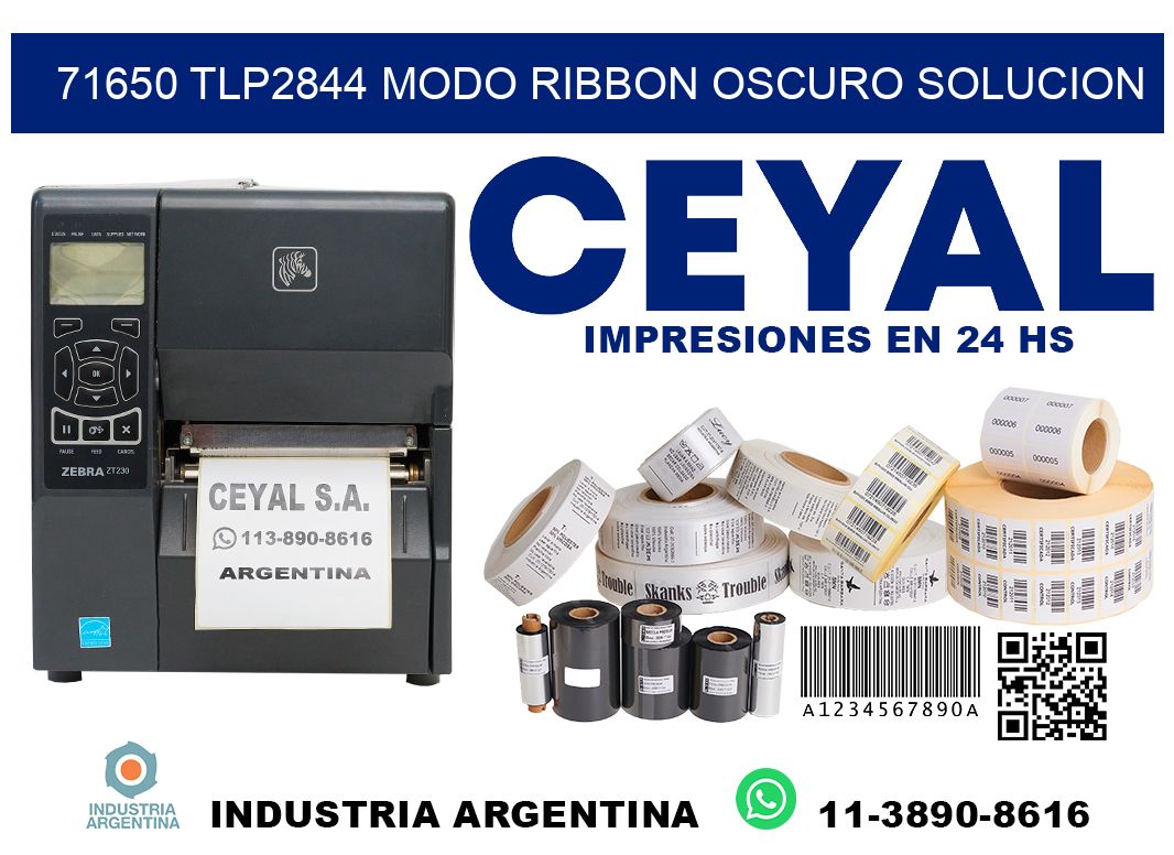 71650 tlp2844 modo ribbon oscuro solucion