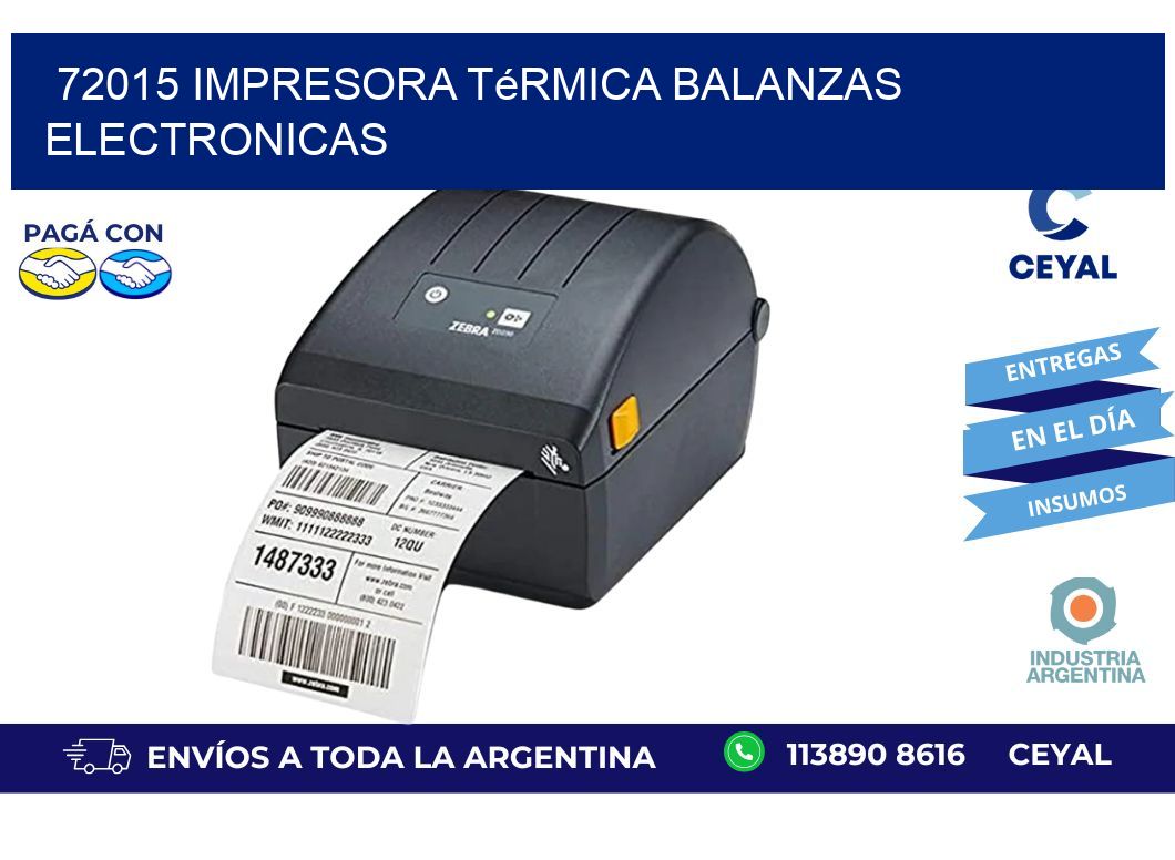 72015 impresora térmica balanzas electronicas