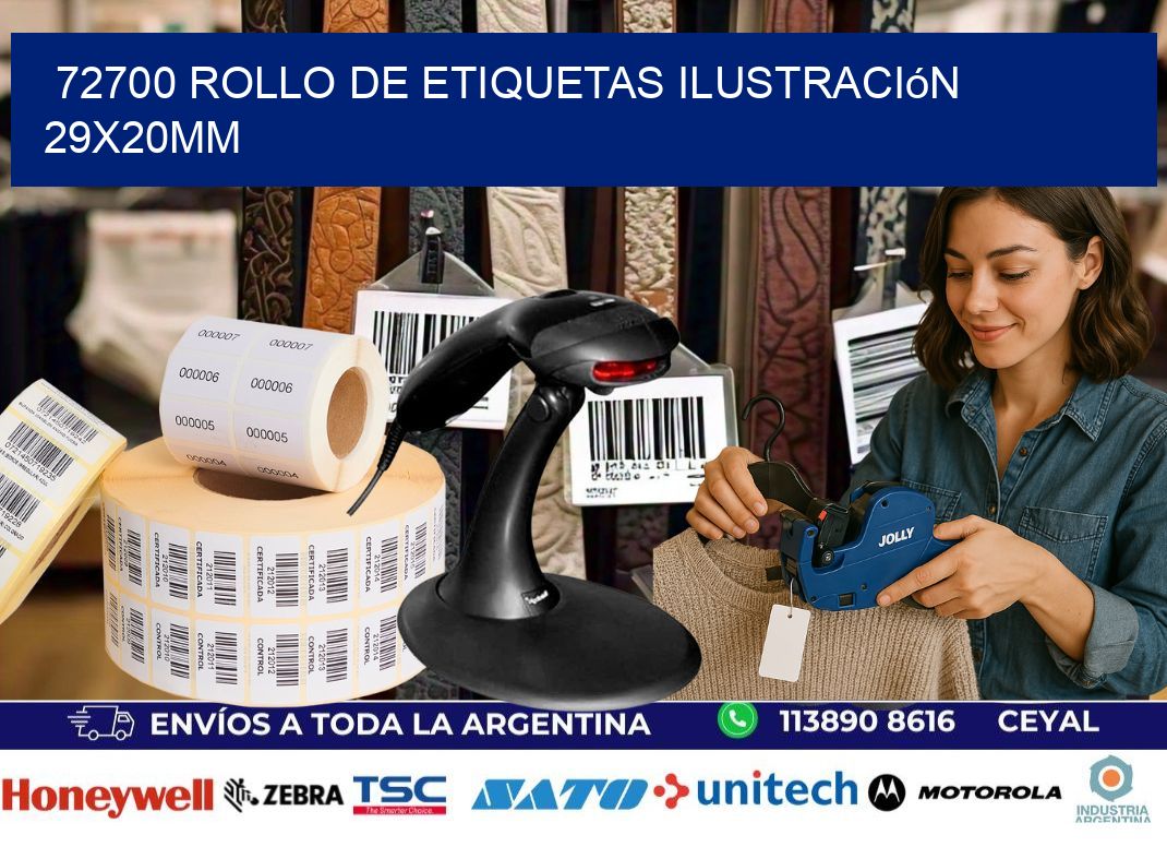 72700 Rollo De Etiquetas Ilustración 29x20mm