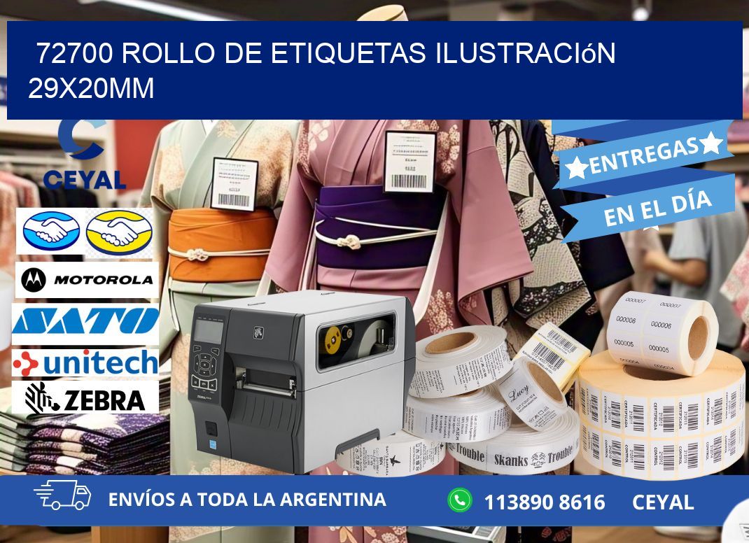72700 Rollo De Etiquetas Ilustración 29x20mm