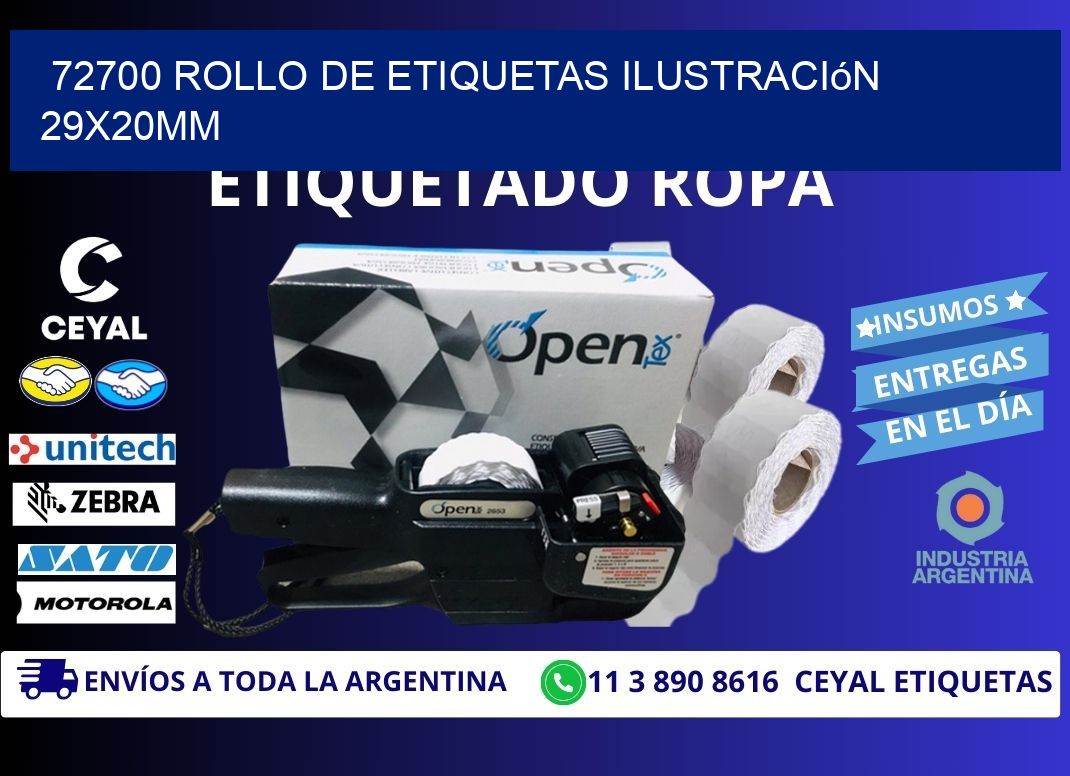 72700 Rollo De Etiquetas Ilustración 29x20mm