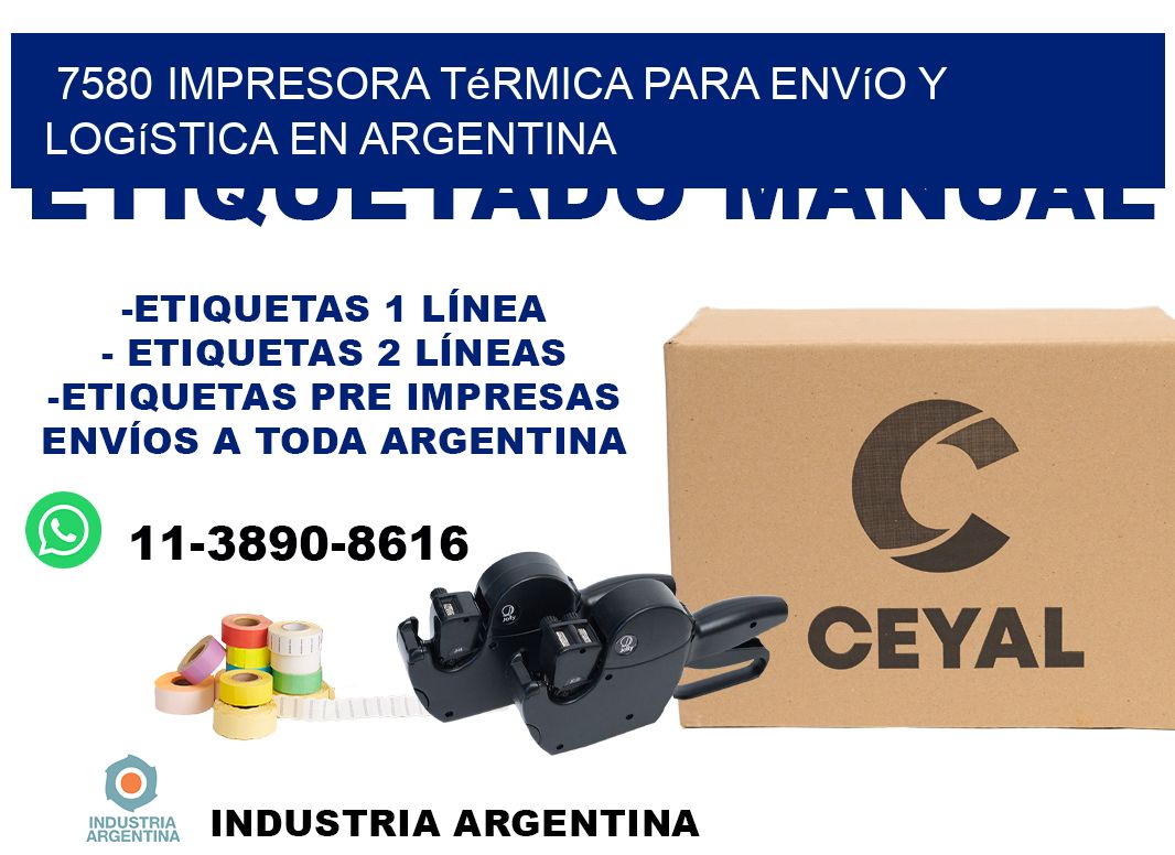 7580 impresora térmica para envío y logística en Argentina