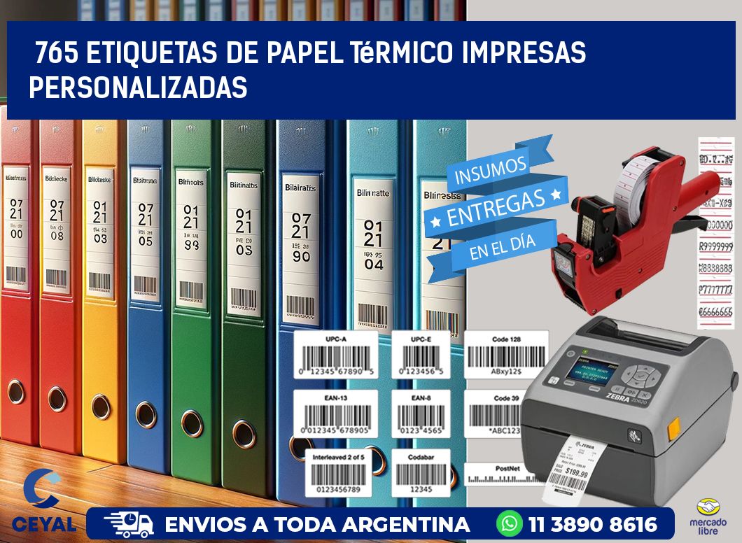 765 Etiquetas de papel térmico impresas personalizadas