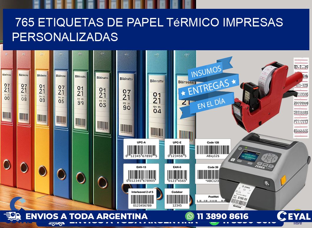765 Etiquetas de papel térmico impresas personalizadas