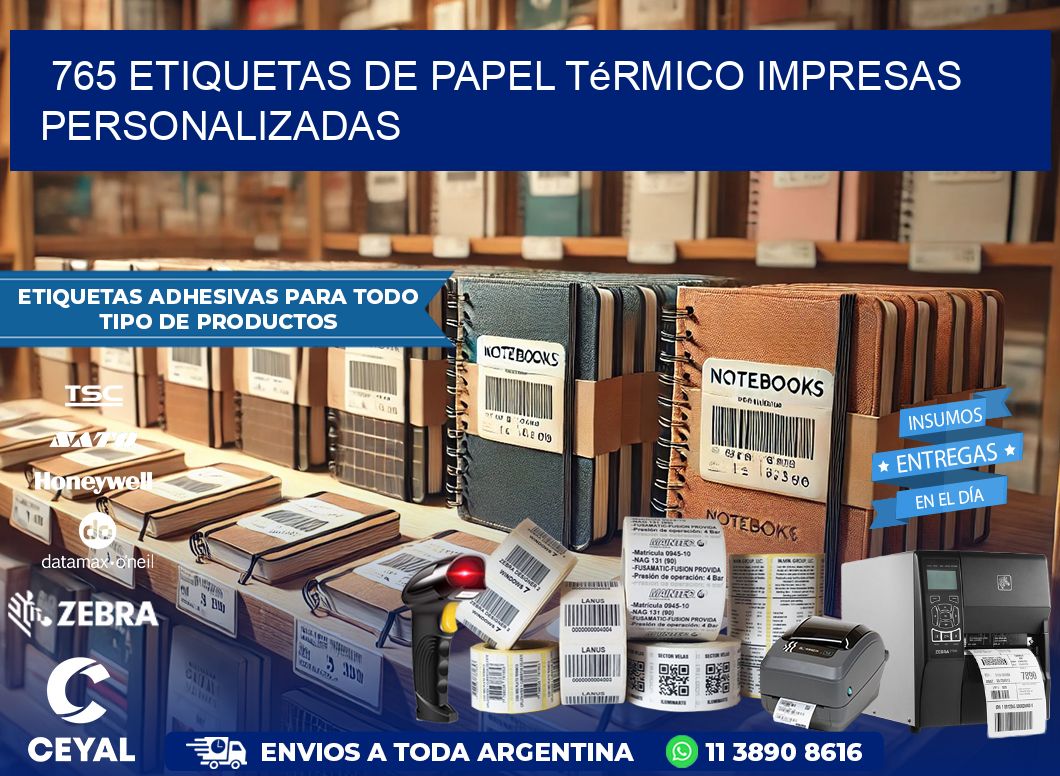765 Etiquetas de papel térmico impresas personalizadas