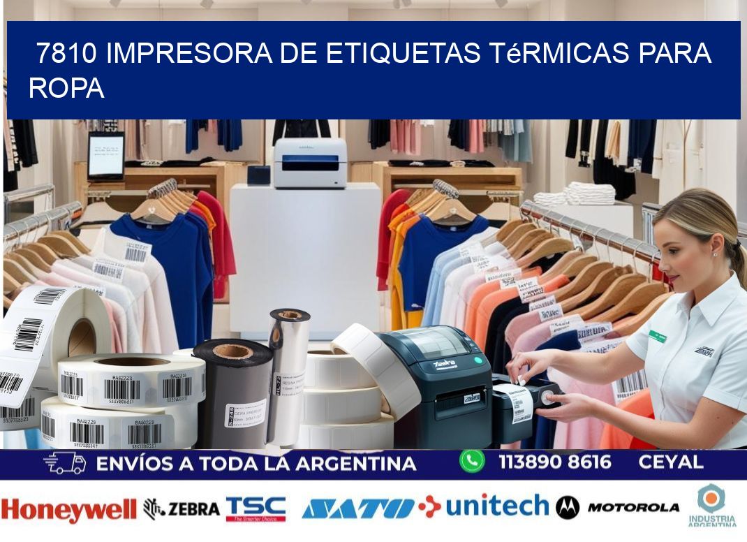 7810 impresora de etiquetas térmicas para ropa