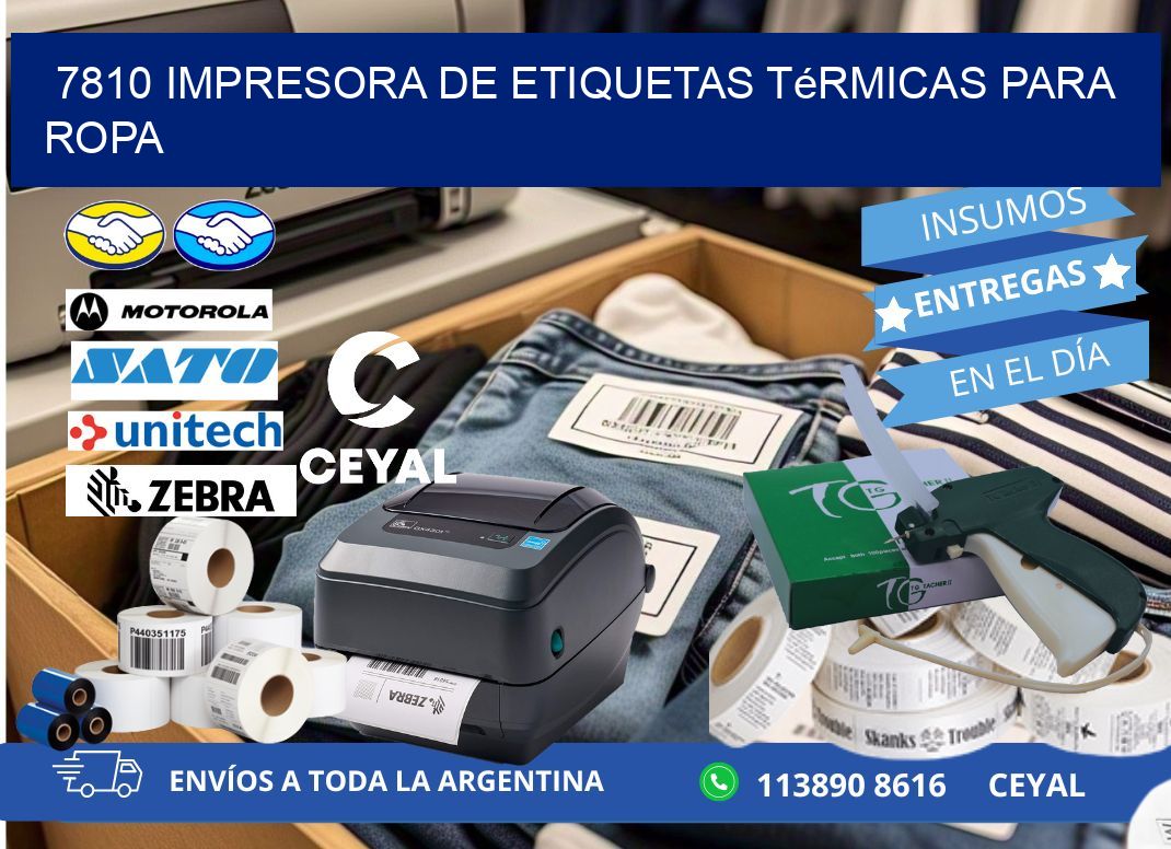 7810 impresora de etiquetas térmicas para ropa