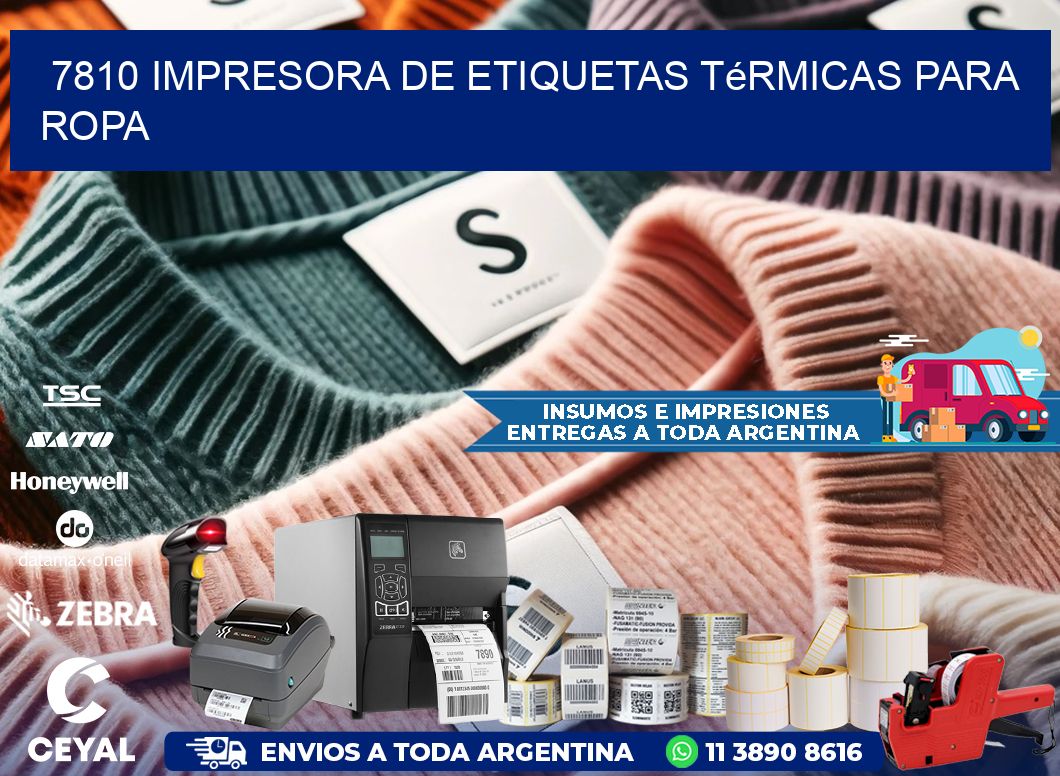 7810 impresora de etiquetas térmicas para ropa