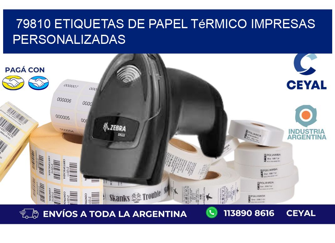 79810 Etiquetas de papel térmico impresas personalizadas
