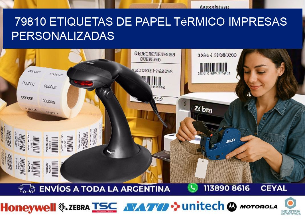 79810 Etiquetas de papel térmico impresas personalizadas