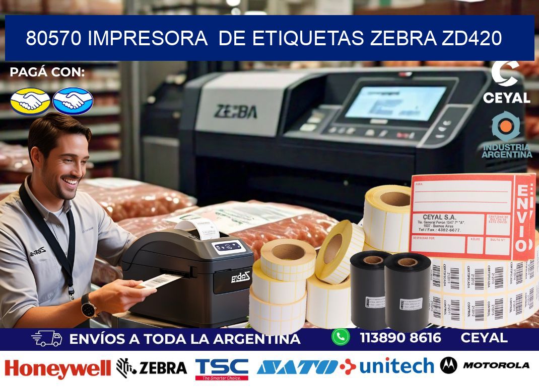 80570 impresora  de etiquetas Zebra ZD420