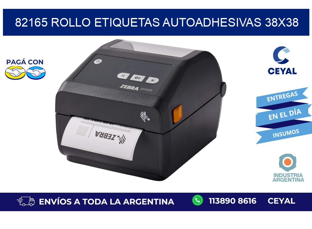 82165 Rollo Etiquetas autoadhesivas 38x38
