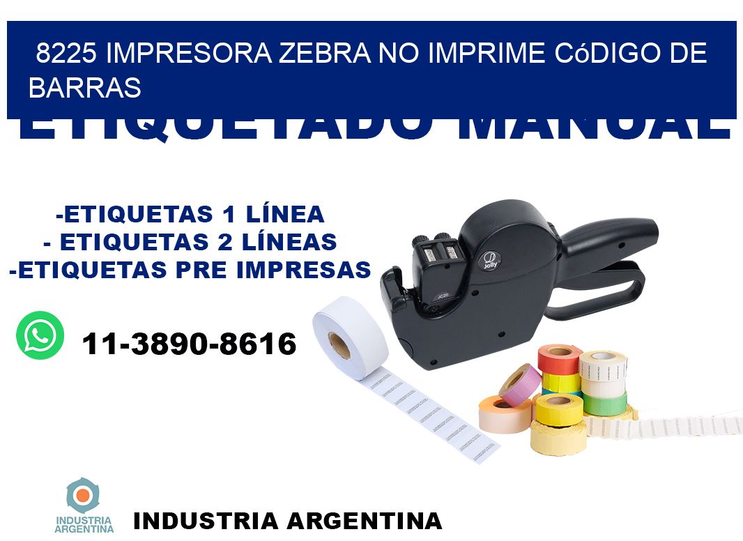 8225 impresora Zebra no imprime código de barras