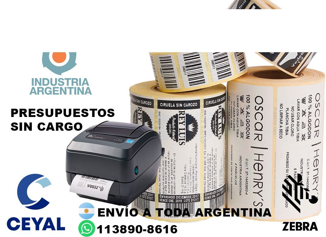 83595 etiquetas impresoras zebra gc420t ribbon