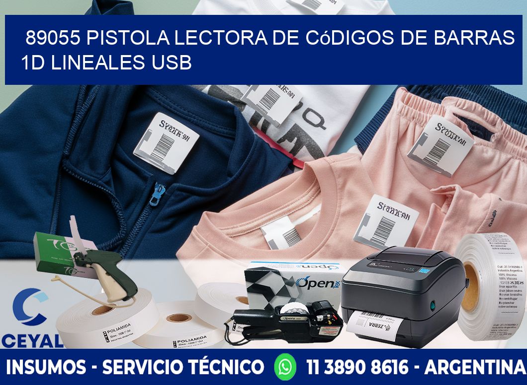 89055 Pistola Lectora De Códigos De Barras 1d Lineales Usb