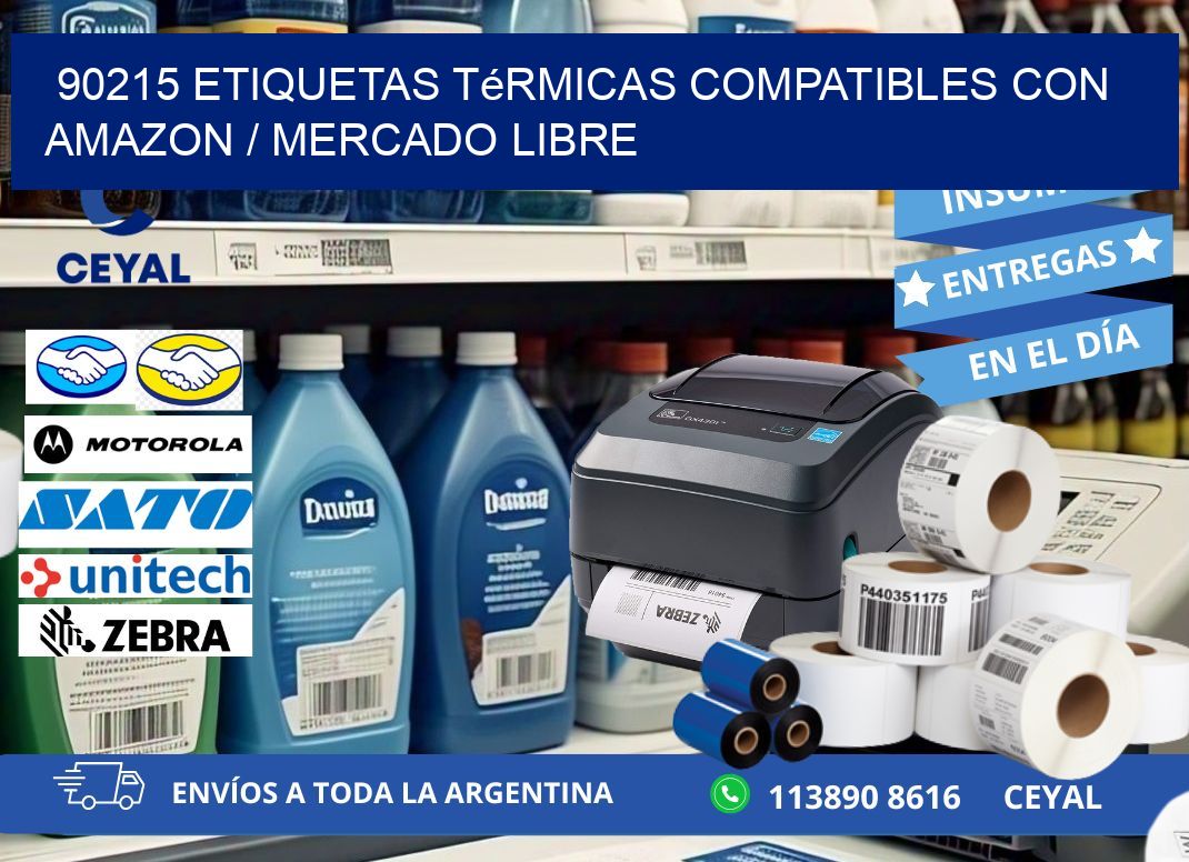 90215 etiquetas térmicas compatibles con Amazon / Mercado Libre