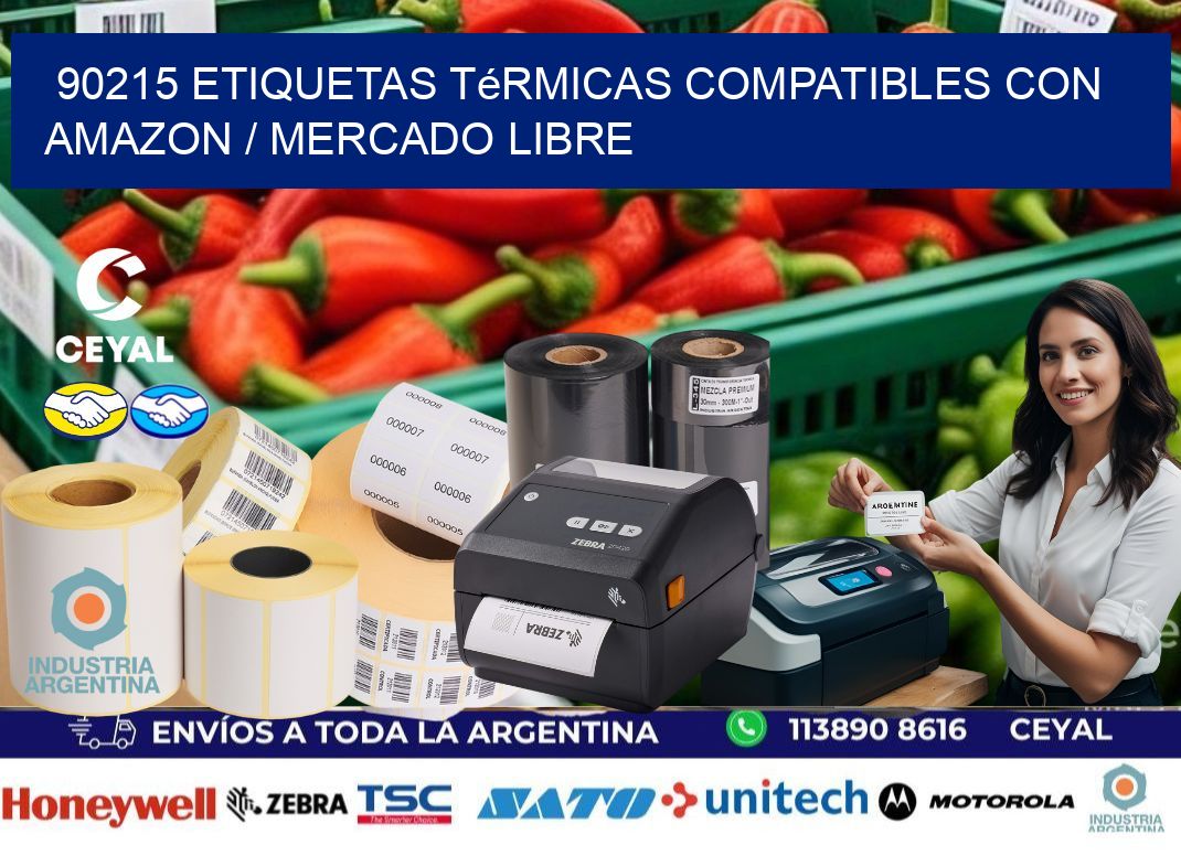 90215 etiquetas térmicas compatibles con Amazon / Mercado Libre