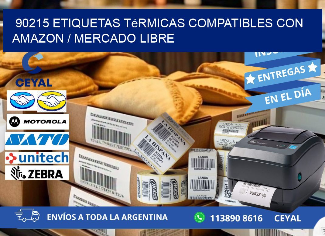 90215 etiquetas térmicas compatibles con Amazon / Mercado Libre
