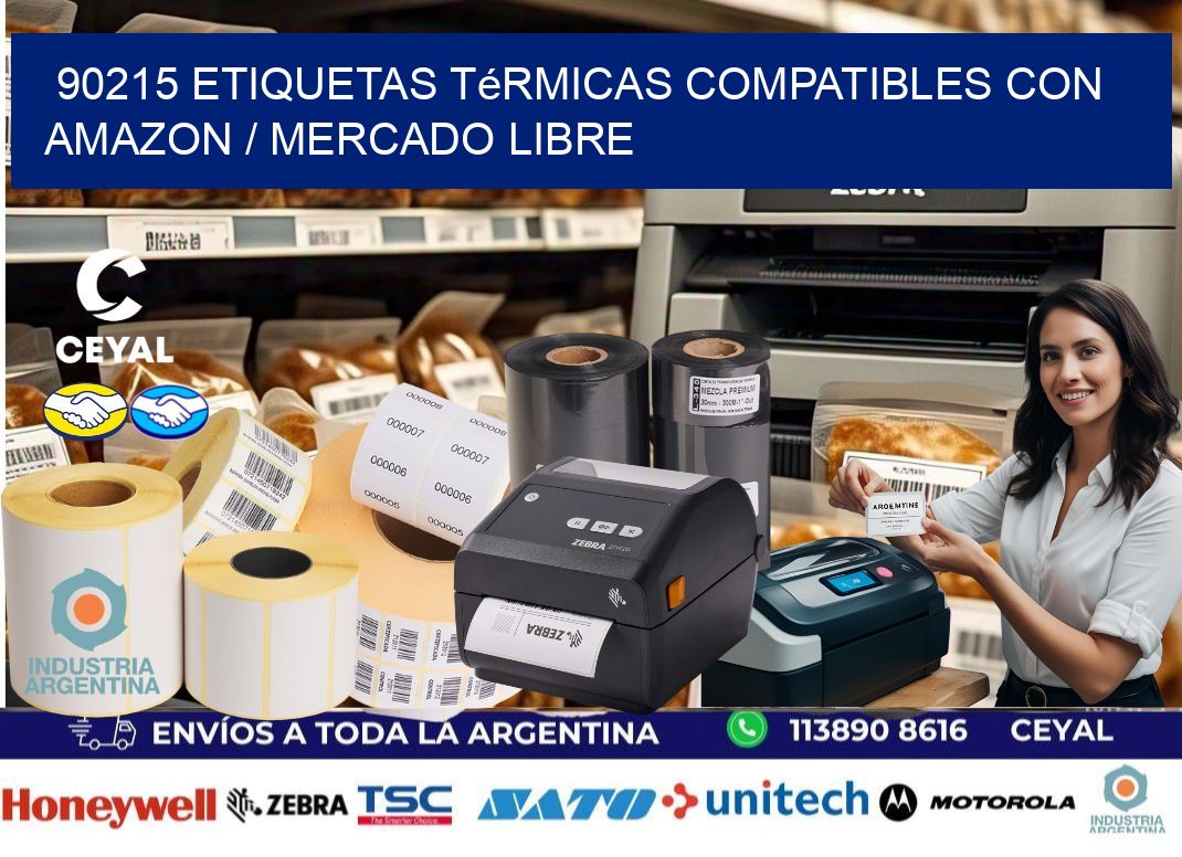 90215 etiquetas térmicas compatibles con Amazon / Mercado Libre