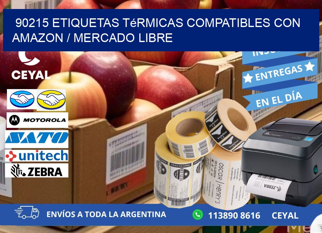 90215 etiquetas térmicas compatibles con Amazon / Mercado Libre