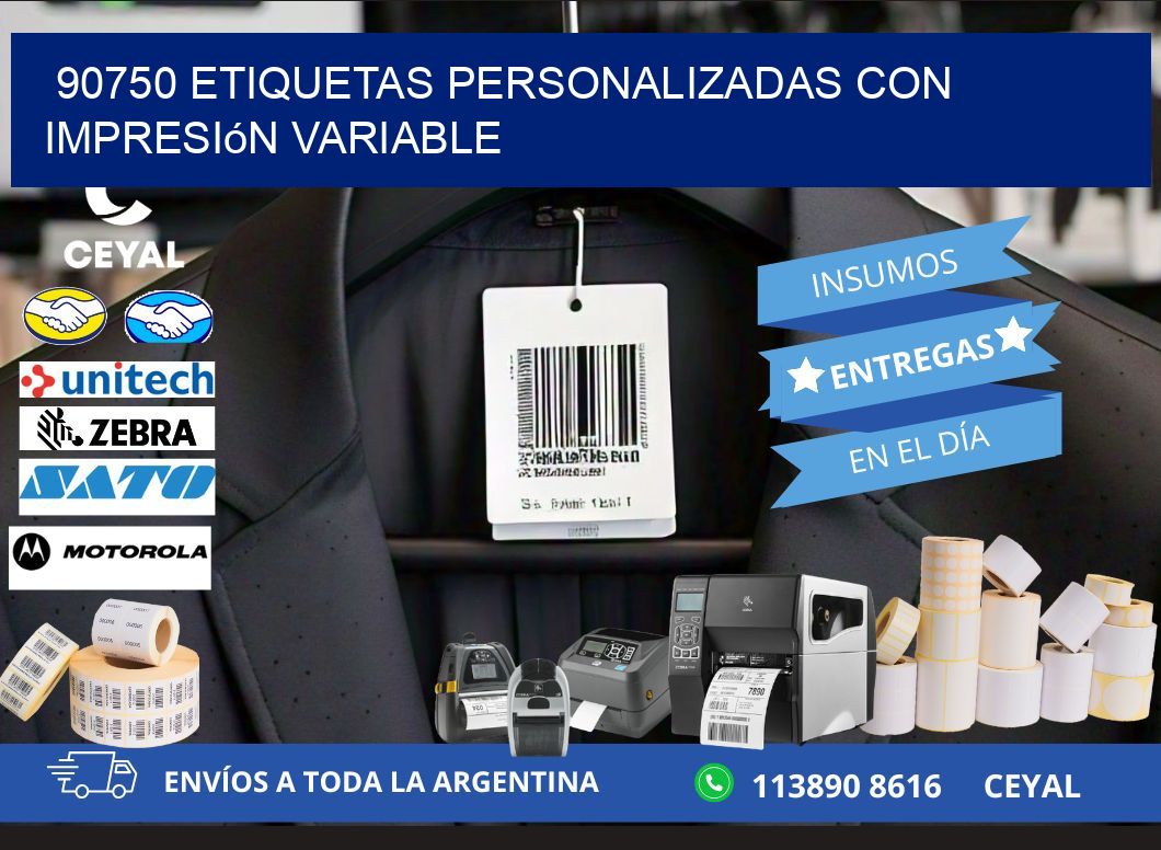90750 etiquetas personalizadas con impresión variable