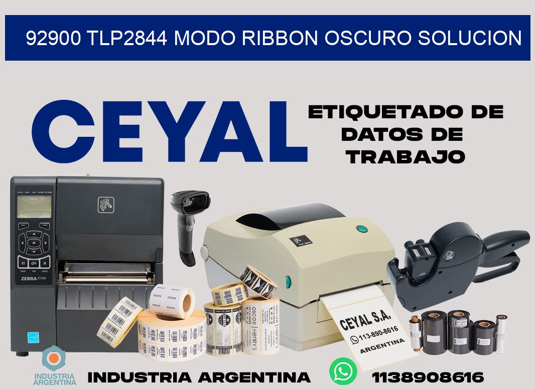 92900 tlp2844 modo ribbon oscuro solucion