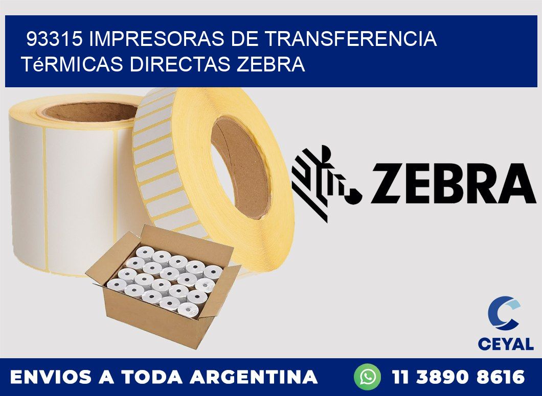 93315 impresoras de Transferencia  térmicas directas zebra