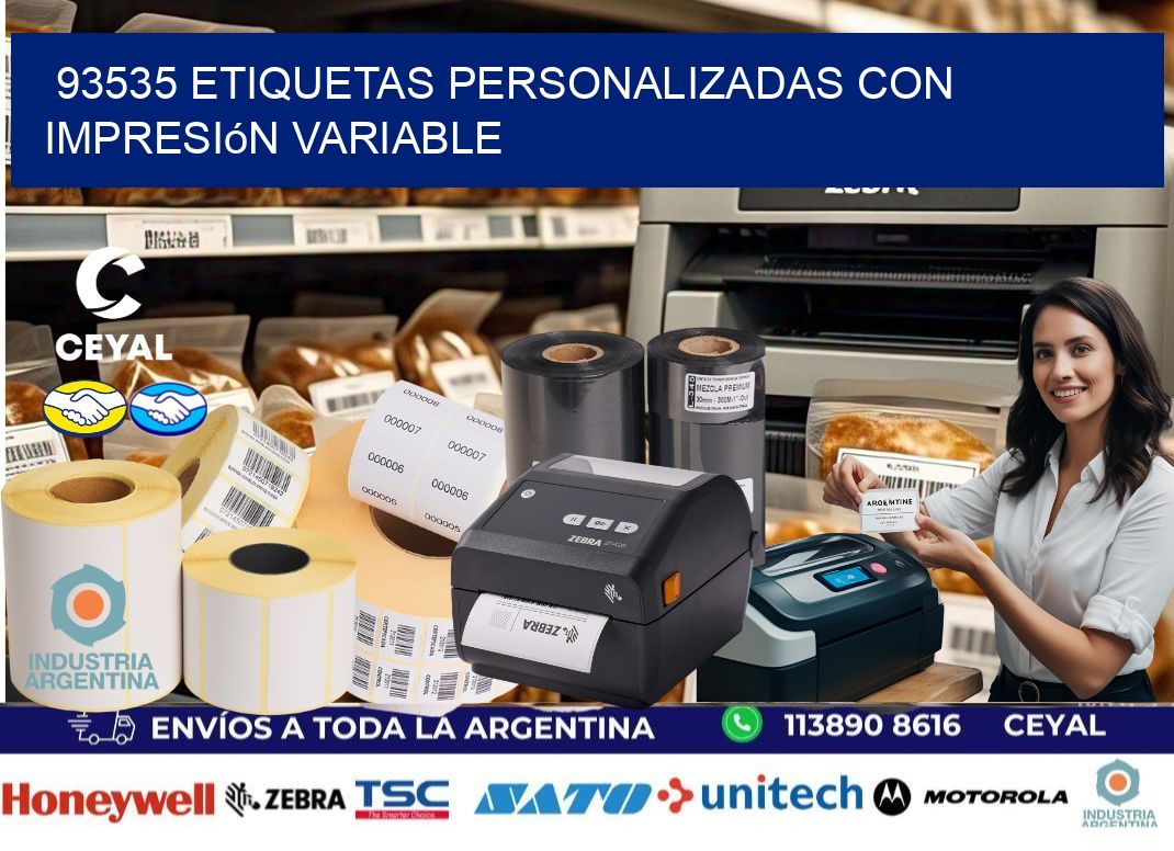 93535 etiquetas personalizadas con impresión variable