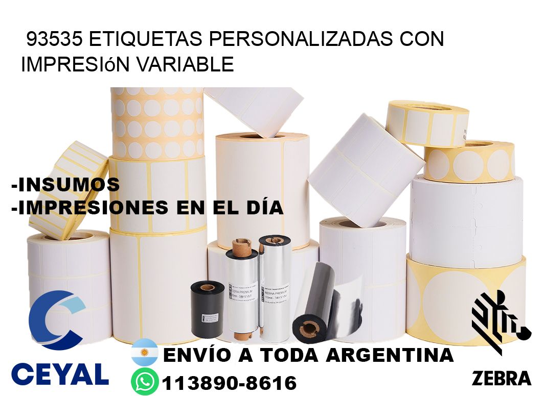 93535 etiquetas personalizadas con impresión variable