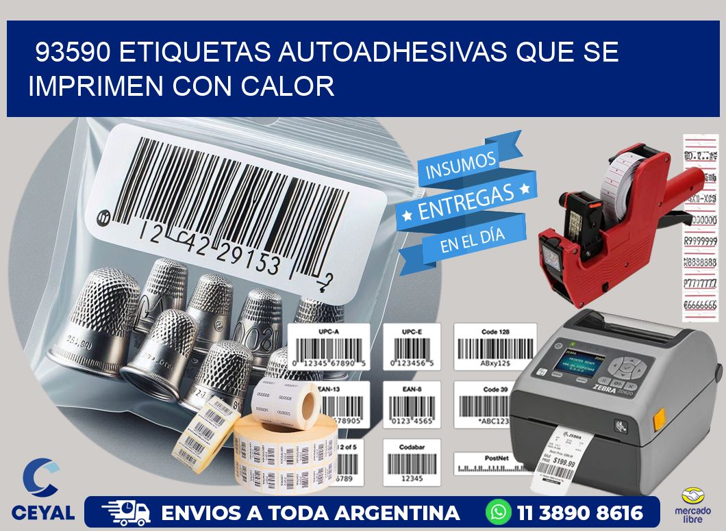 93590 etiquetas autoadhesivas que se imprimen con calor