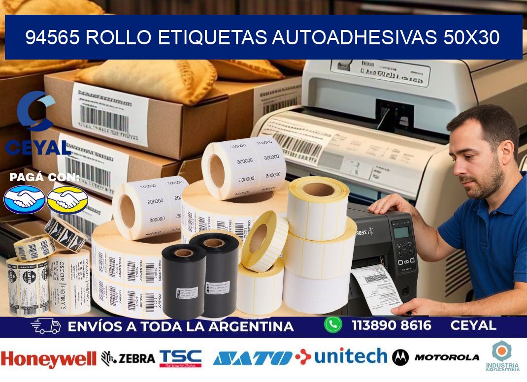 94565 Rollo Etiquetas autoadhesivas 50×30