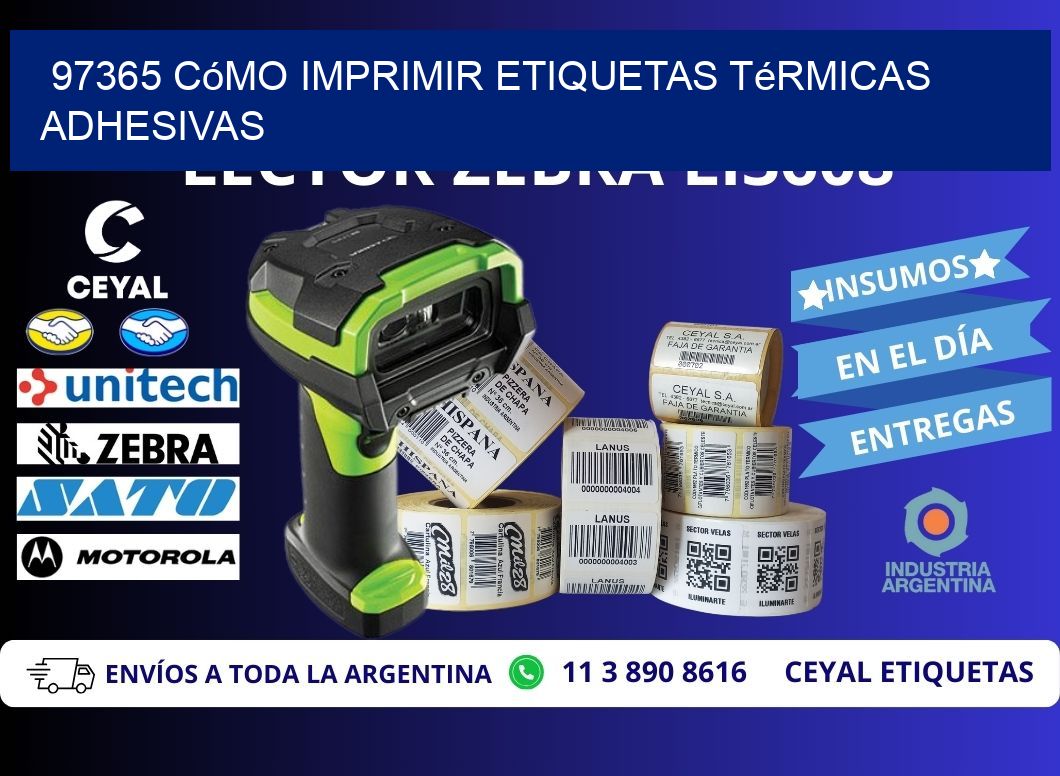 97365 cómo imprimir etiquetas térmicas adhesivas