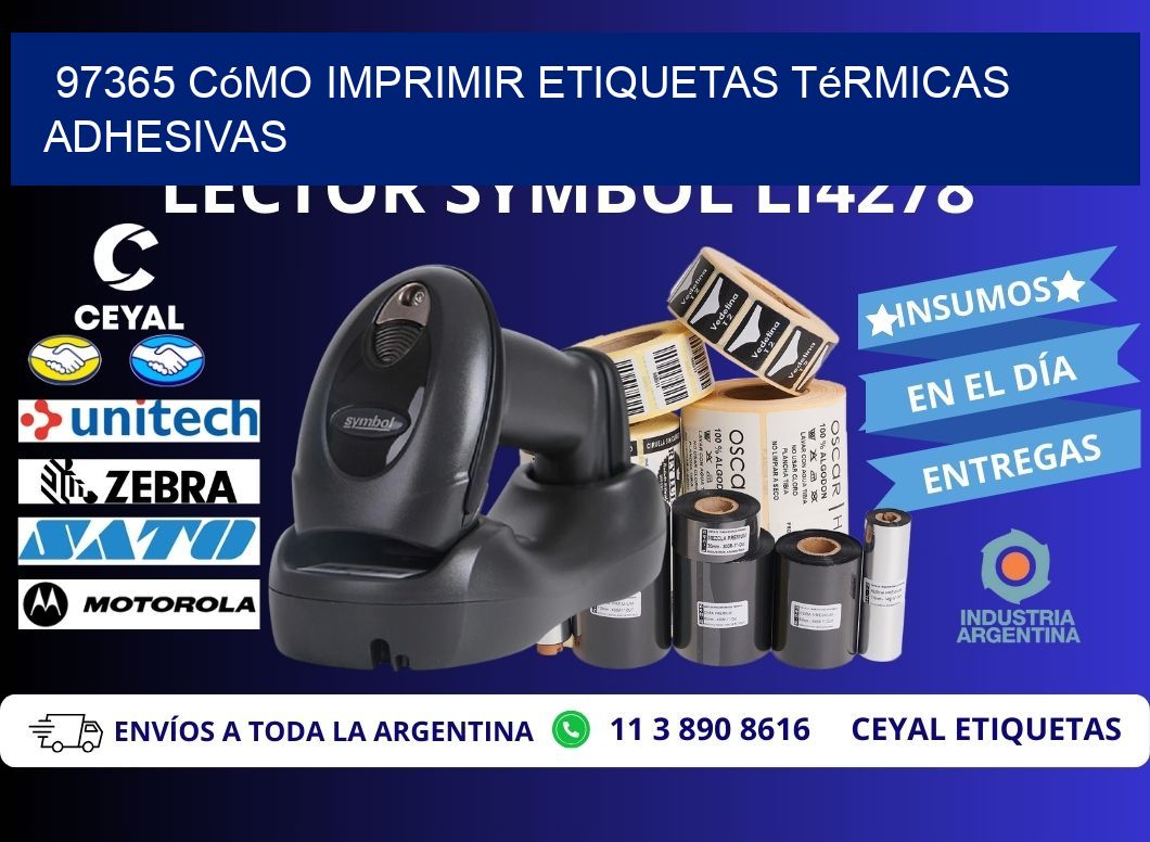 97365 cómo imprimir etiquetas térmicas adhesivas
