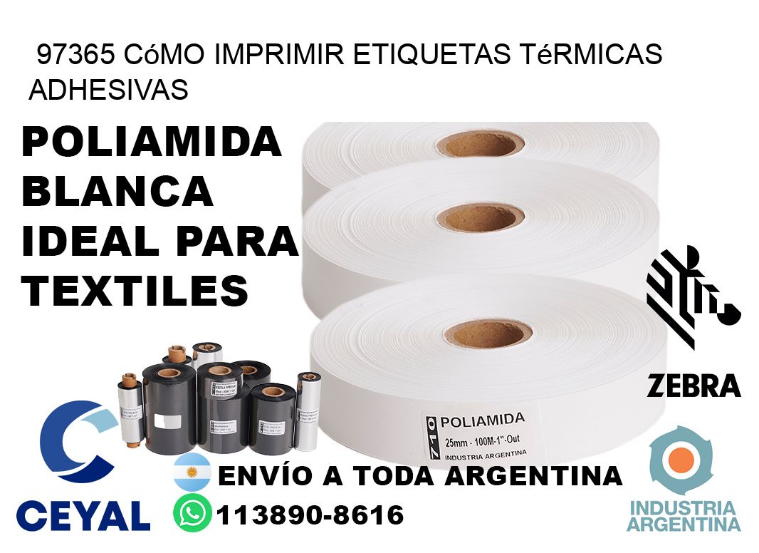97365 cómo imprimir etiquetas térmicas adhesivas